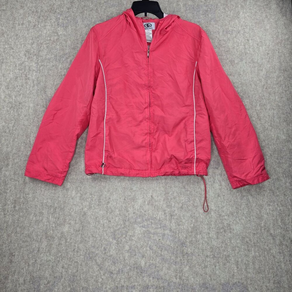 Athletic Works Womens Coral Zip-Up Lightweight Jacket Size M Polyester